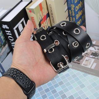 Faux Leather Belt Black - 150cm