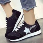 Star Print Lace Up Sneakers