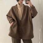 V-neck Button Jacket
