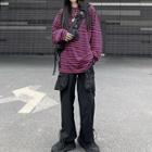 Long-sleeve Striped Top / Harem Pants
