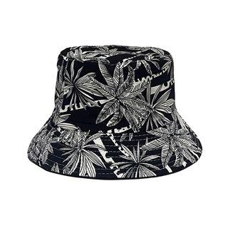 Leaf Print Bucket Hat 5695 - As Shown In Figure - One Size