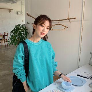 Drop-shoulder Pigment Sweatshirt