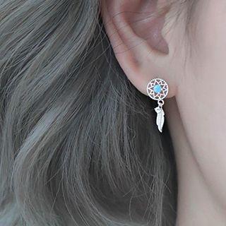 925 Sterling Silver Dream Catcher Earring 1 Pair - 925 Silver - As Shown In Figure - One Size