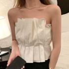 Pleated Tube Top White - One Size