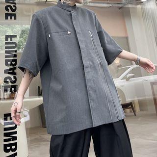Short Sleeve Zip Blazer