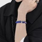 Bead Chain Bracelet Blue & Silver - One Size