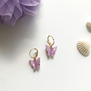Resin Butterfly Dangle Earring