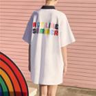 Rainbow Print Shirtdress