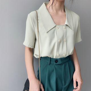 Double Breasted Short-sleeve Shirt