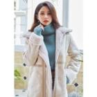 Zip-up Faux-shearling Long Coat