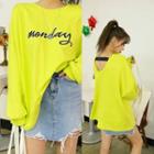 Monday Embroidered Open-back Pullover