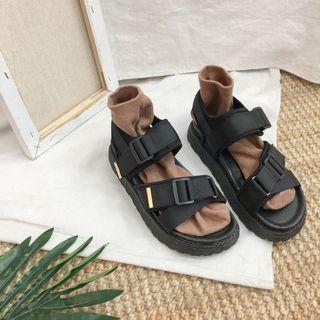 Buckled Strap Platform Sandals