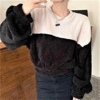 Fluffy Two Tone Sweatshirt