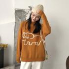 Mock-neck Elephant Sweater