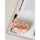 Checkered Hair Claw Pink - One Size
