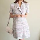 Short-sleeve Double-breasted Coat Dress