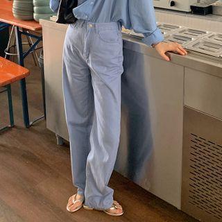 Pastel Wash Straight Pants