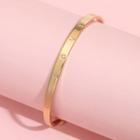Lettering Alloy Bangle Ab459 - Gold - One Size