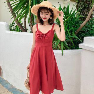 Lace-up Spaghetti Strap Dress