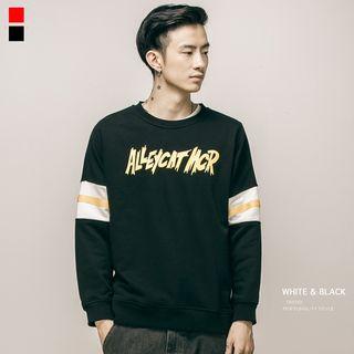 Long-sleeve Panel Lettering Pullover