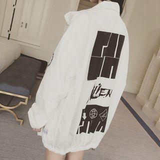 Long-sleeve Oversize Printed Jacket