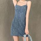 Chain Denim A-line Dress