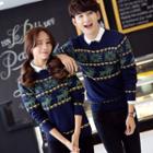 Couple Matching Snowflake Print Sweater