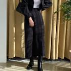 Plain Band-waist Long Skirt