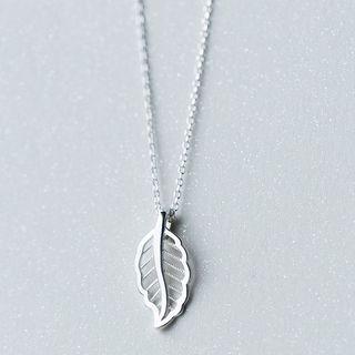 925 Sterling Silver Leaves Pendant Necklace