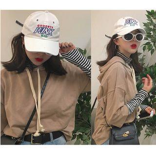 Stripe Mock-neck Long-sleeve Top