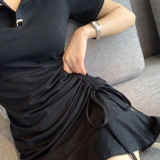 Set: Short-sleeve Polo Dress