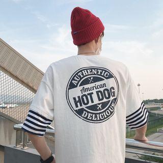 Loose-fit Striped Printed T-shirt