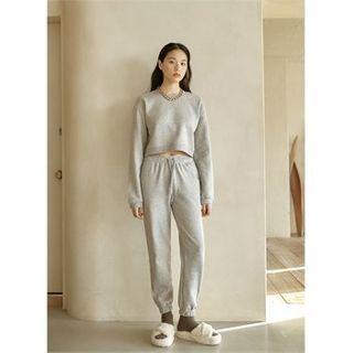 Napped Jogger Pants Gray - One Size