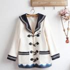 Anchor Print Toggle Coat