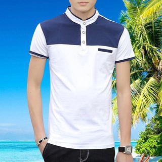 Short-sleeve Two-tone Polo Shirt