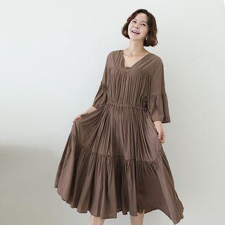Ruched Tiered Long Dress