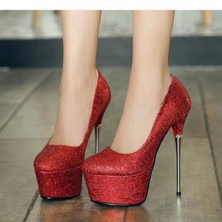 Stiletto-heel Platform Pumps