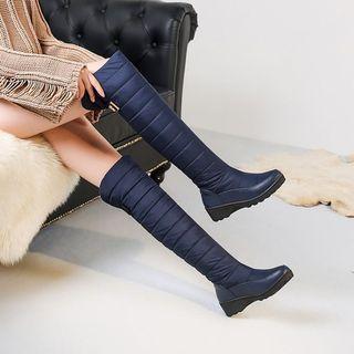 Wedge-heel Knee-high Snow Boots