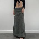 Low Waist Midi A-line Skirt