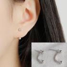 925 Sterling Silver Bead Swing Earring Platinum - One Size
