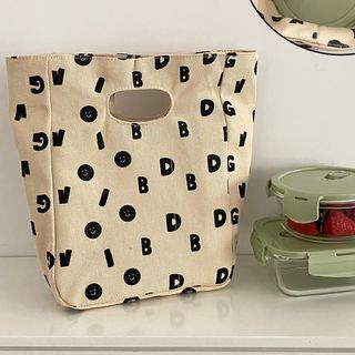 Lettering Lunchbox Bag Alphabet - Off-white - One Size