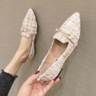Pointy-toe Tweed Loafers