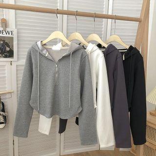 Plain Hooded Thick Sweatshirt