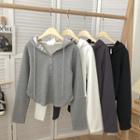 Plain Hooded Thick Sweatshirt