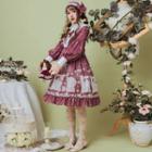 Long-sleeve Printed A-line Lolita Dress