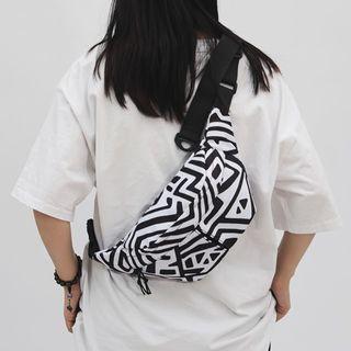 Print Lightweight Sling Bag White - One Size