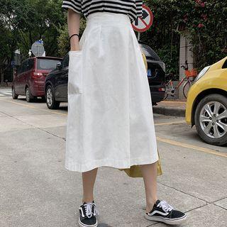 Striped Short-sleeve T-shirt / High-waist Wide-leg Cropped Pants