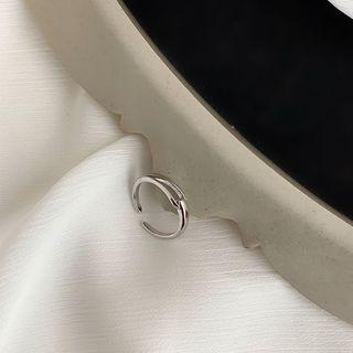 Alloy Layered Open Ring Silver - One Size