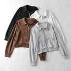 Long Sleeve Collared Zip-up Jacket