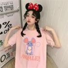 Mouse Printed Short-sleeve T-shirt